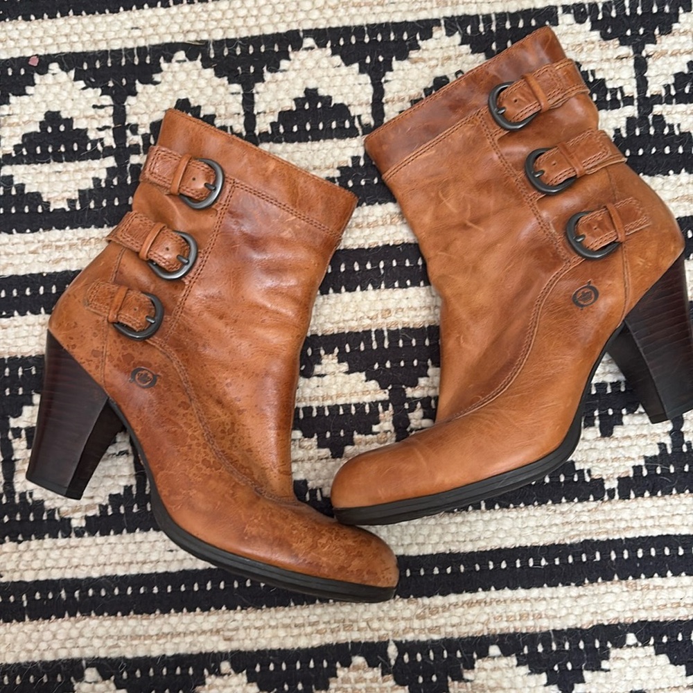 Børn: Tan Leather Booties